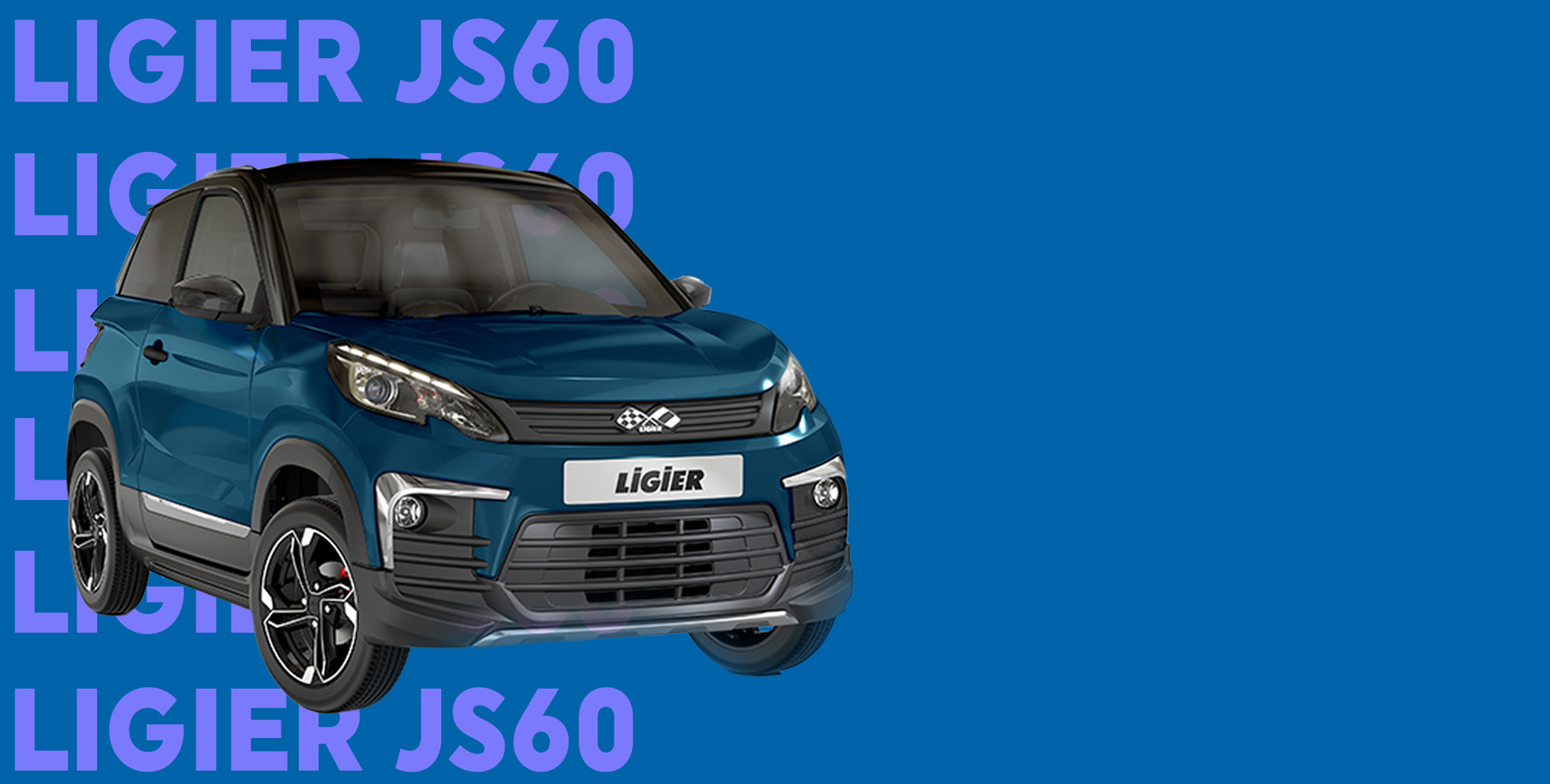 voiture sans permis Ligier JS60 Bleu odyssey